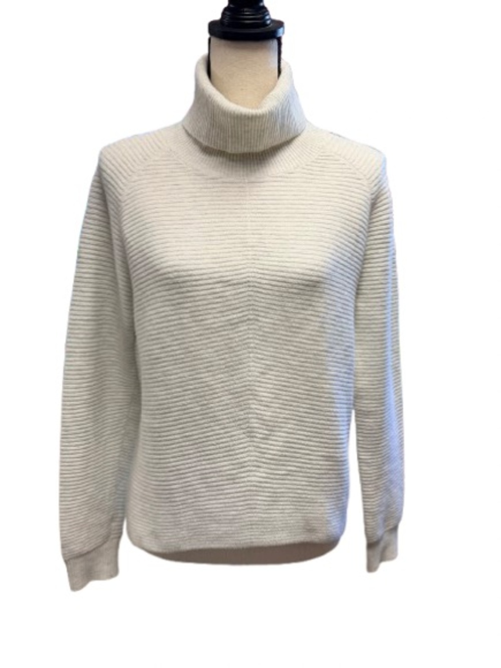 KÜHL Ivory Merino Wool Blend Ribbed Turtleneck Sweater Women’s Med Cozy Outdoor - Picture 4 of 10